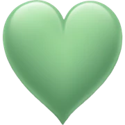 Sage green heart sticker