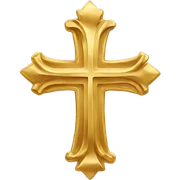 gold cross sticker