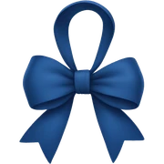 Dark blue bow  sticker