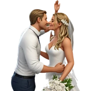romantic wedding couple moment sticker