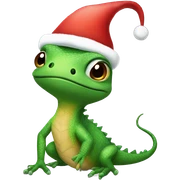 Christmas lizard sticker