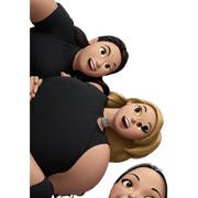 happy girls sharing a moment sticker