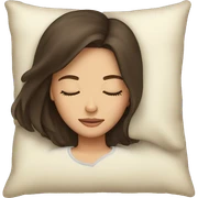 Brunette girl sleeping sticker