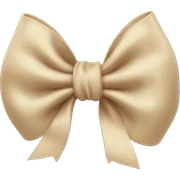 Beige bow sticker