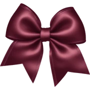 Burgundy satin bow sticker