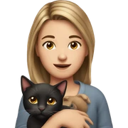 girl with cat sticker