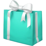 Tiffany shopping bag with white bow sticker
