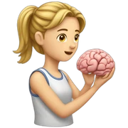 Girl who touch his brain sticker