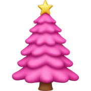 pink christmas tree sticker