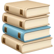 aesthetic book stack beige and light blue sticker