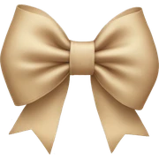 Beige bow sticker