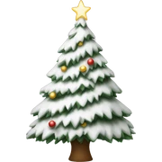 white christmas tree sticker