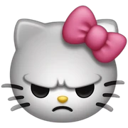 Angry hello kitty  sticker