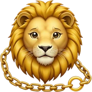 Chains and a lion sticker