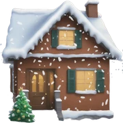 Christmas snow on house sticker
