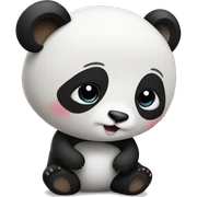 Panda in love sticker