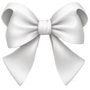 White bow sticker