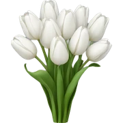 white tulip bouquet  sticker