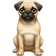 Fawn pug puppy sticker