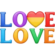 "LOVE IS LOVE" words sticker