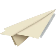 paper airplane sticker