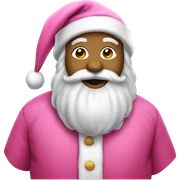 Santa Claus wearing pink Santa clothes  sticker