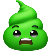 Green poop emoji sticker