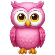 pink owl sticker