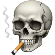 Skull smoking  sticker