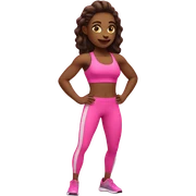 pink gym girl working o sticker
