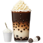 Chocolate boba tea sticker