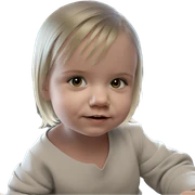 blonde girl by window sticker