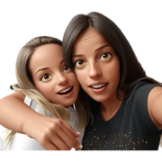 girl group selfie moment sticker