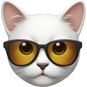 Cat with sunglasses sticker