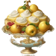 vintage rococo food sticker
