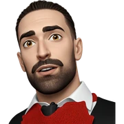 male portrait with facial hair sticker