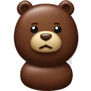 chocolate shaped bear sticker