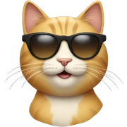Cat with sunglasses sticker