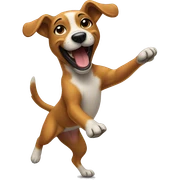 Dog dancing sticker