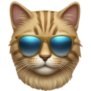 Cat with sunglasses sticker