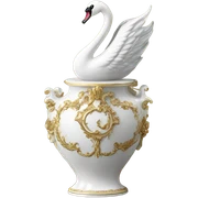 Rococo elegant swan vase sticker