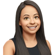 smiling girl with long hair sticker