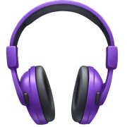 Purple headphones sticker