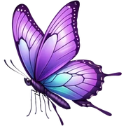 Purple butterfly sticker