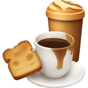 Coffee with bread sticker