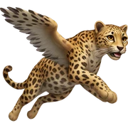 flying leopard  sticker