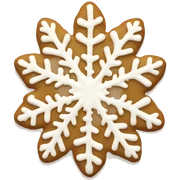 Christmas asthetic beige cookie snowflake sticker