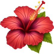 Red hibiscus flower  sticker