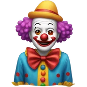 Clown holding head down sticker