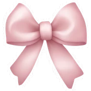 light pink ribbon bow sticker